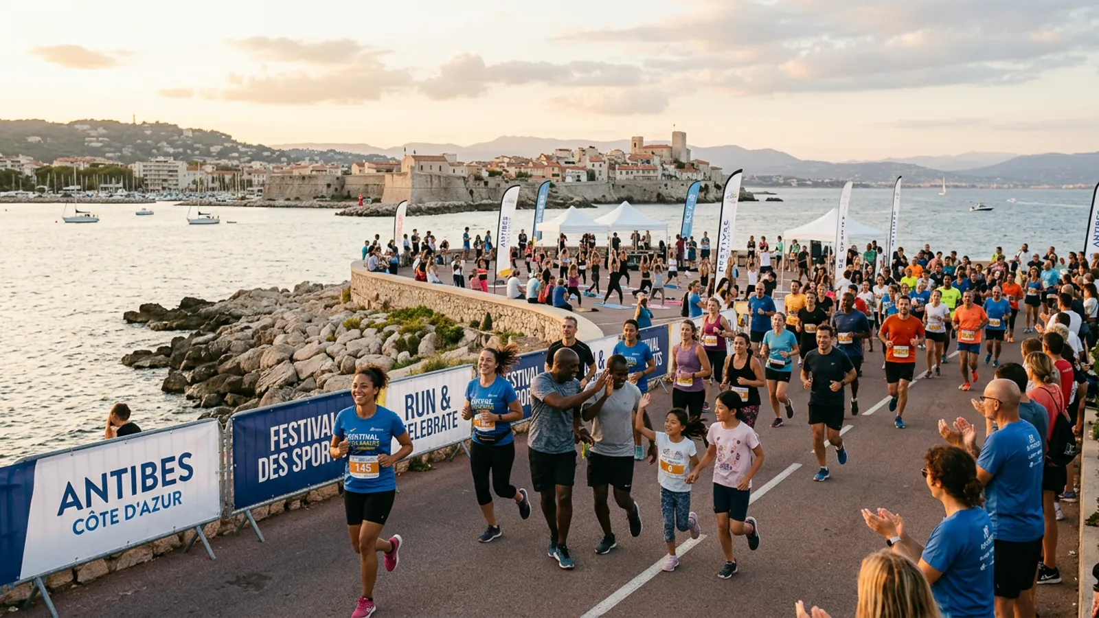 Rassemblement civique et sportif d'utilité publique sur le littoral d'Antibes